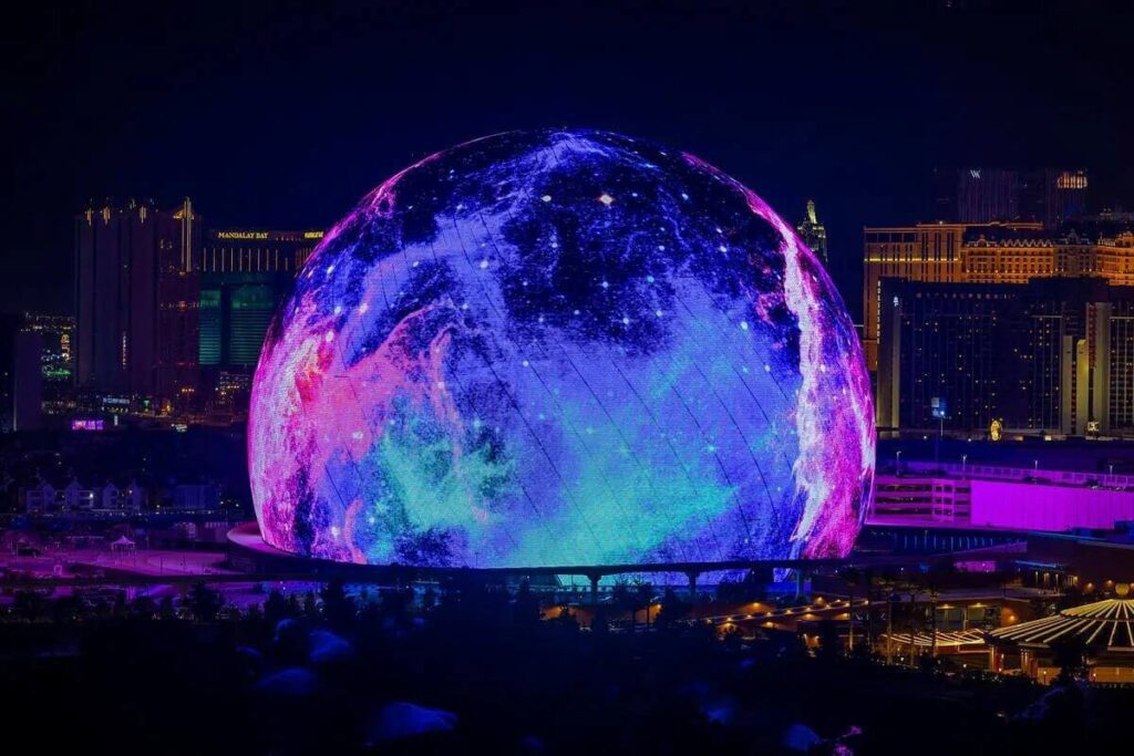 Diseño de pantalla LED en las Vegas MSG Sphere