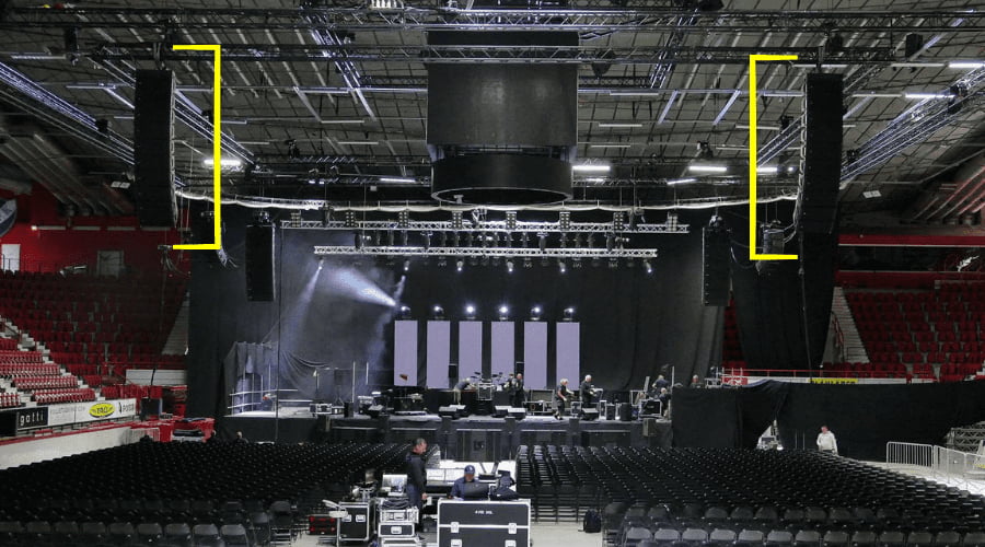 Line Array para Main Fill