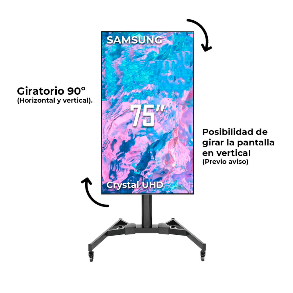 Alquiler de TV 75 pulgadas para eventos