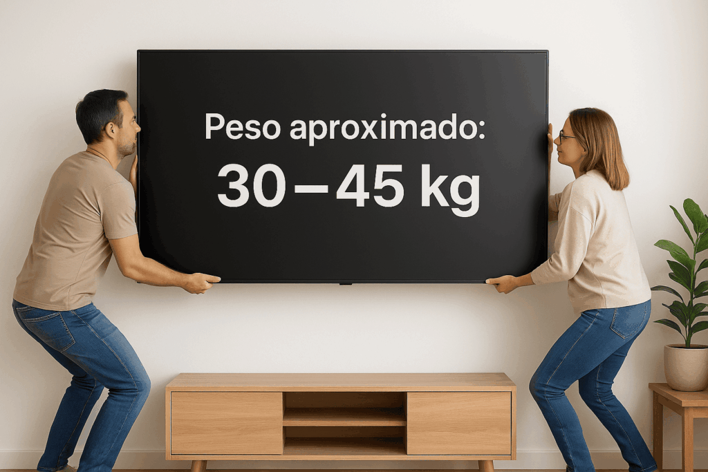 Cuanto pesa una TV de 75 pulgadas