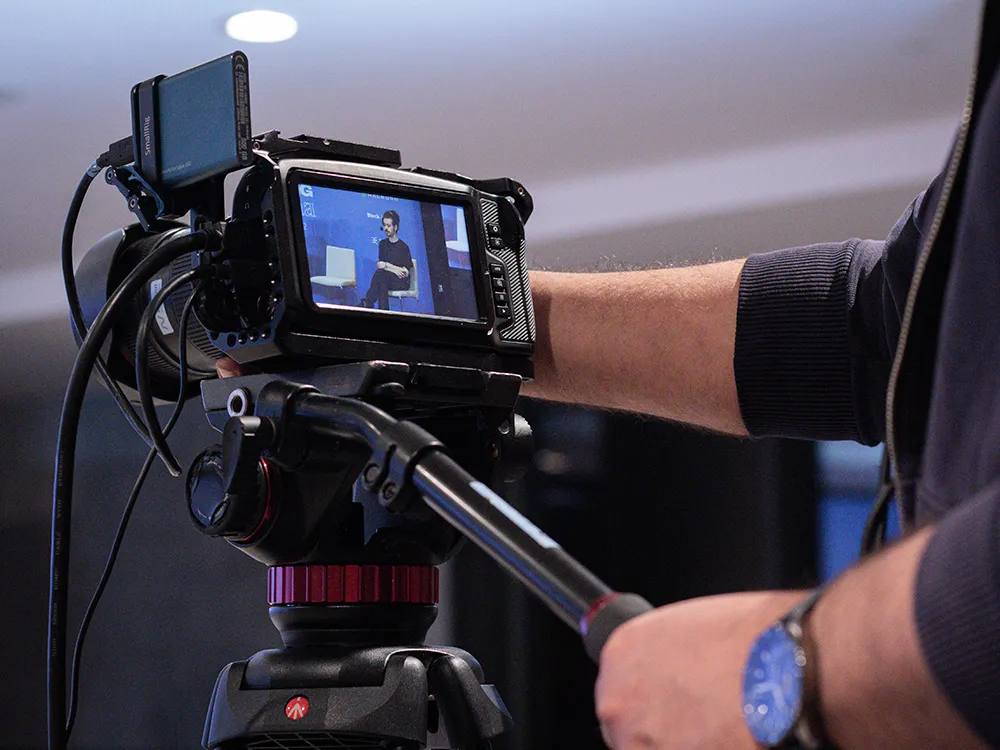 Grabación de video corporativo para un evento empresarial en Barcelona