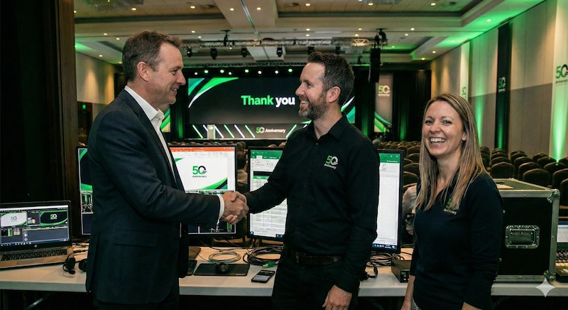 éxito evento, ceo, director técnico, satisfacción cliente, barcelona