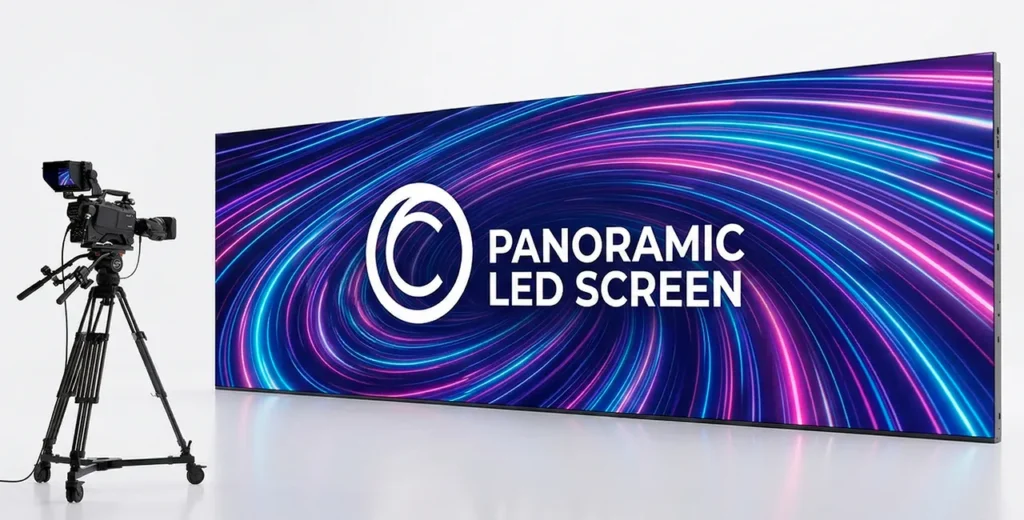 Alquiler de pantallas LED gigantes panorámicas para fondos de escenario en Barcelona
