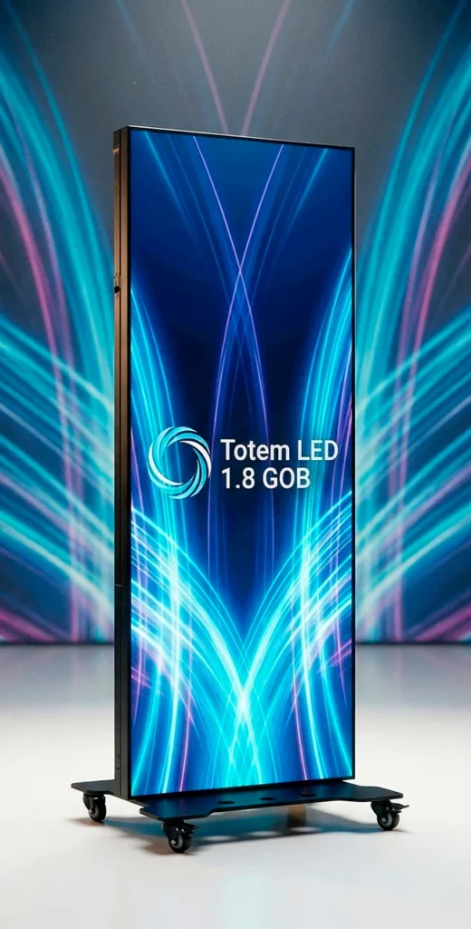 Alquiler de pantallas LED gigantes verticales tipo Totem para eventos en Barcelona